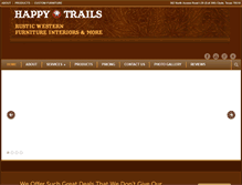 Tablet Screenshot of happytrailsrusticwesternfurniture.com